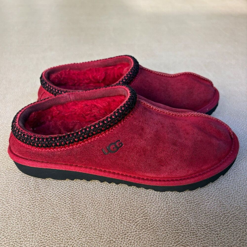 UGG Tasman Women's US 4 EU 36 Red Suede Lined Slip-On Clog Slippers